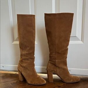 Chinese Laundry Honey Brown Suede Knee-High Boots